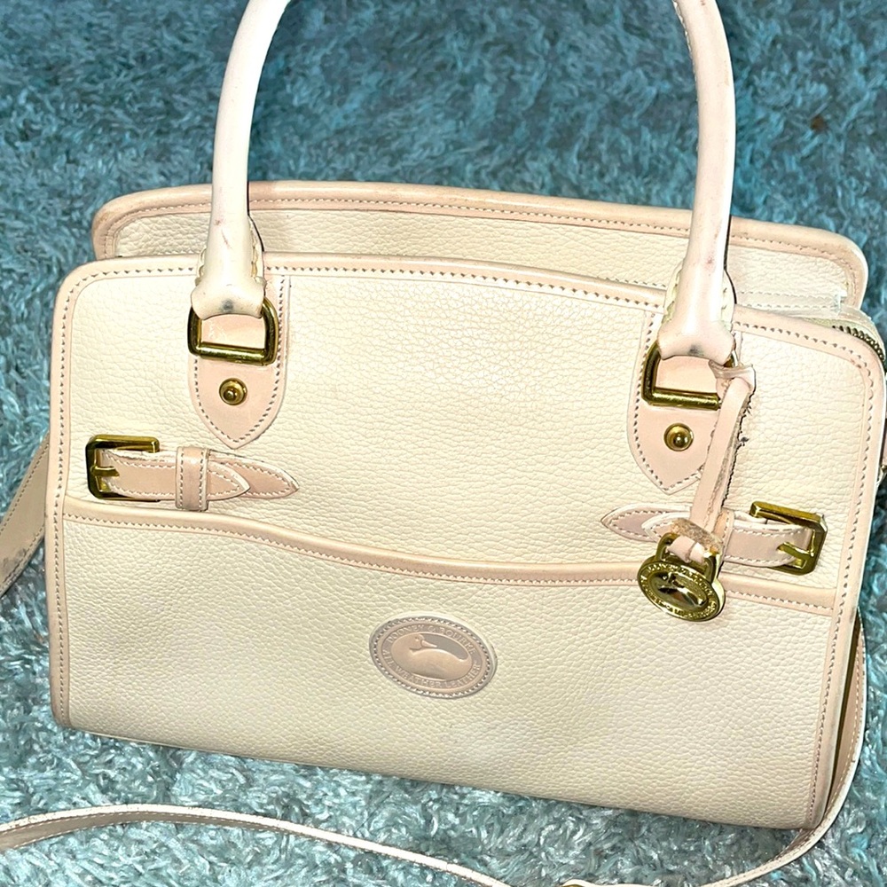 Vintage rare Dooney and Bourke ivory cream pink